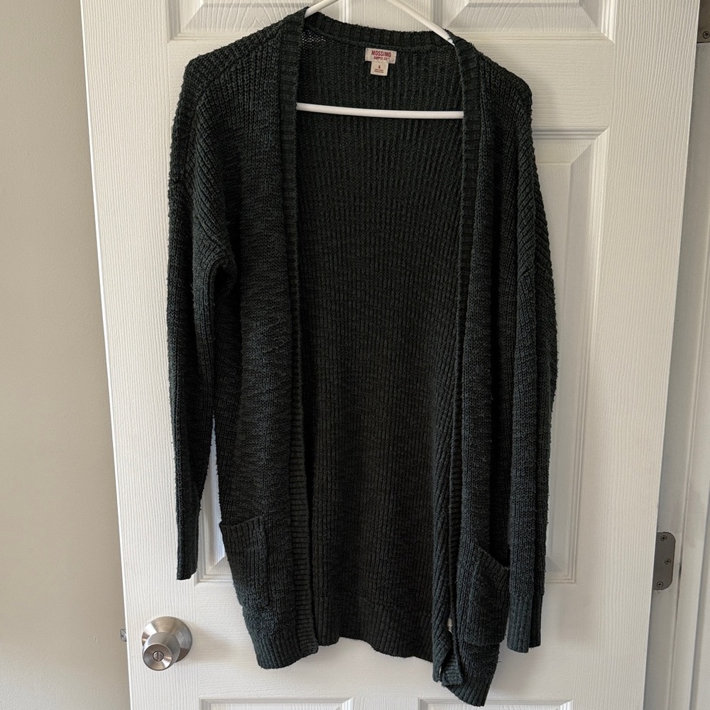 Mossimo Supply Co. Dark Gray Open-Front Cardigan